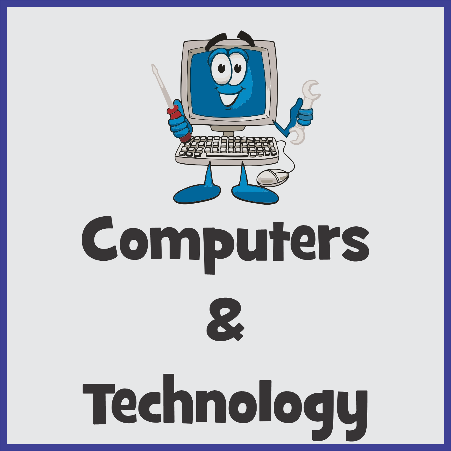 Clip Art, Animated Computer with repair Tools